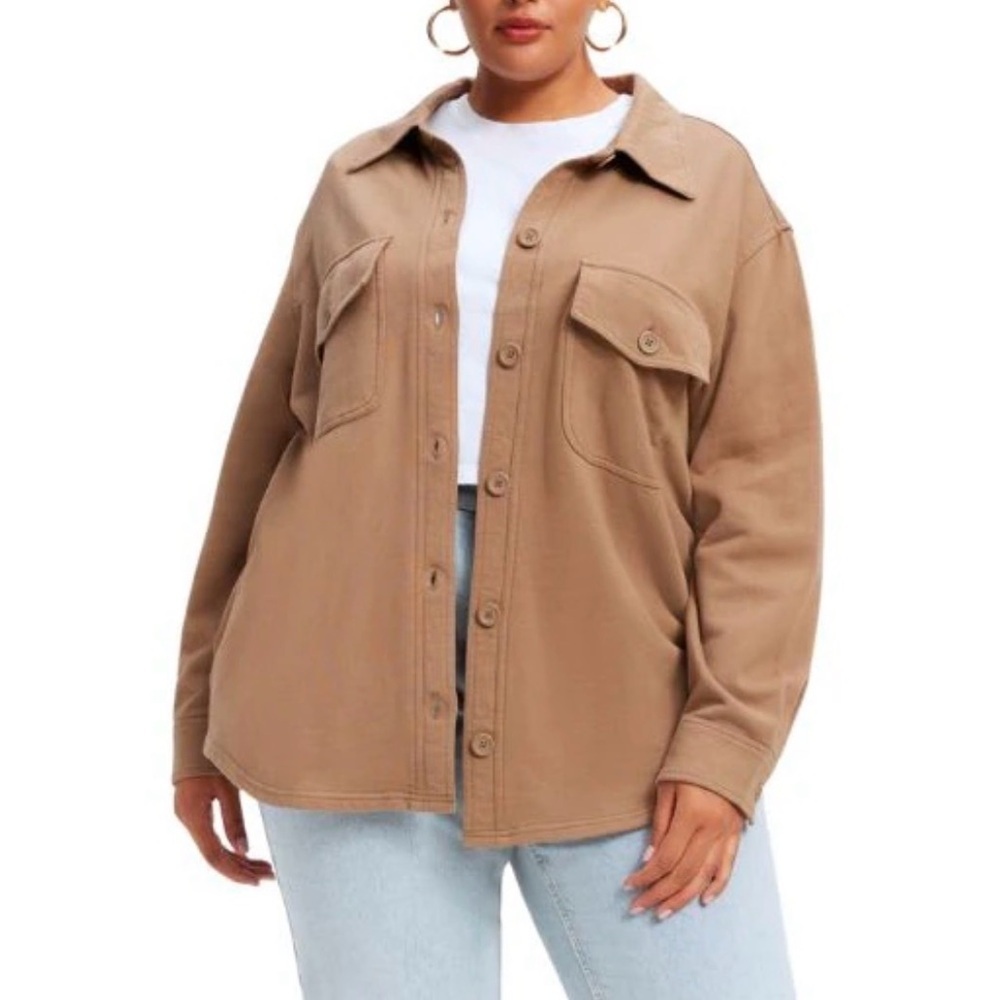 Good American Essentials
Fleece Shacket